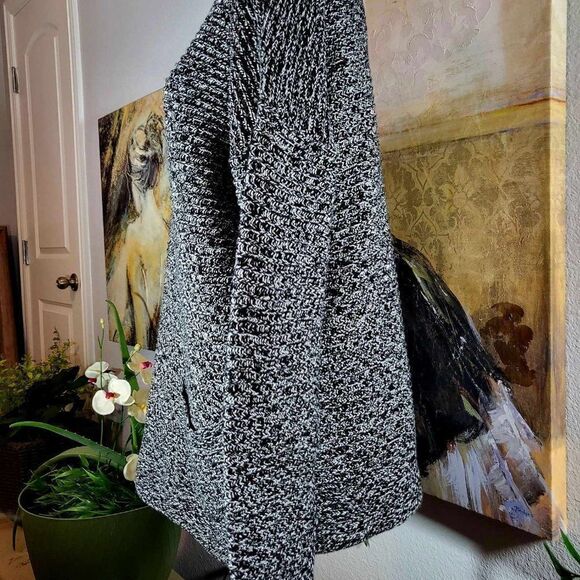 Used: Vince Camuto knitted sweater Size M. Color Gray ,boat neck - Picture 4 of 10